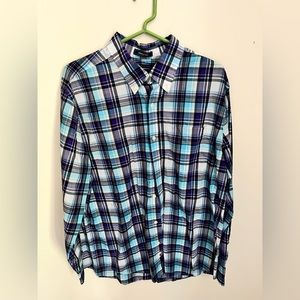 Men’s Saddlebred Yellow Plaid Long Sleeve Button Shirt